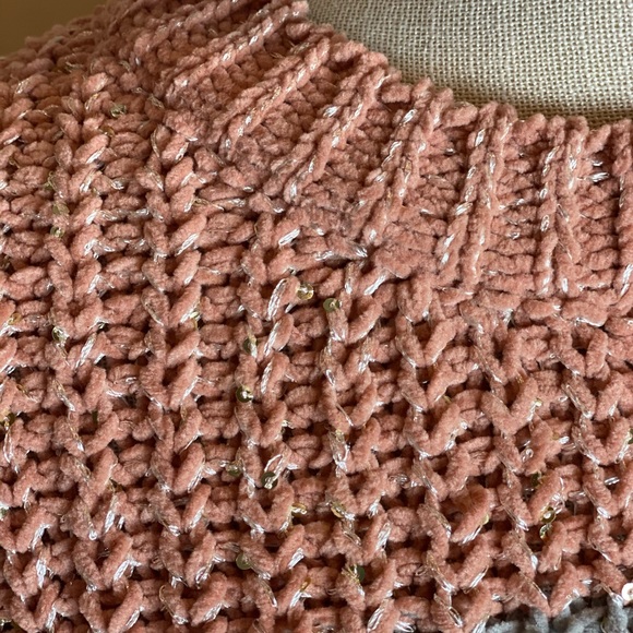 STORIA l/s sequin sweater multi print. Size: S - Picture 2 of 13